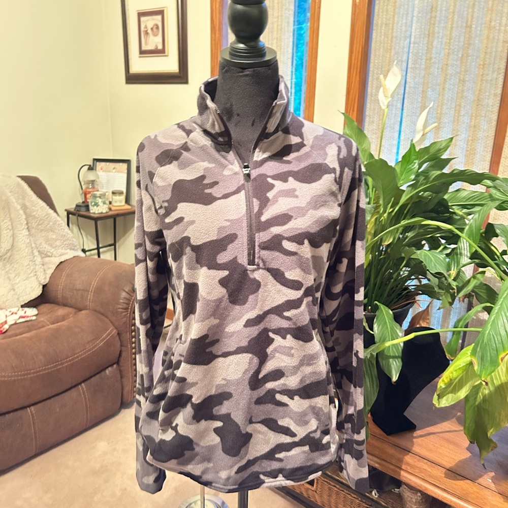 Camouflage Quarter-Zip Pullover